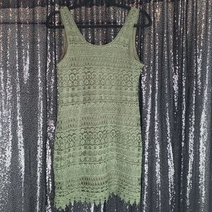 H&M Green Crochet Tank Top